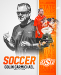 Colin Carmichael autographed 8"x10" photo, Oklahoma State Soccer